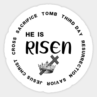 He Is Risen Easter Christian Sticker